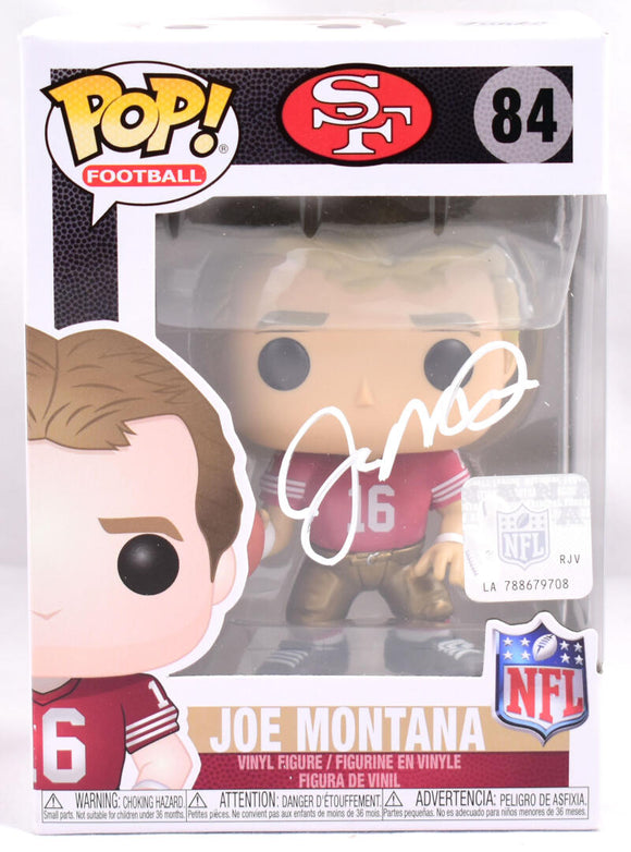 Joe Montana Autographed San Francisco 49ers Funko Pop #84- Beckett Hologram *White Image 1