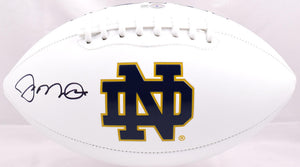 Joe Montana Autographed Notre Dame Fighting Irish Logo Football- Beckett Hologram *Black Image 1