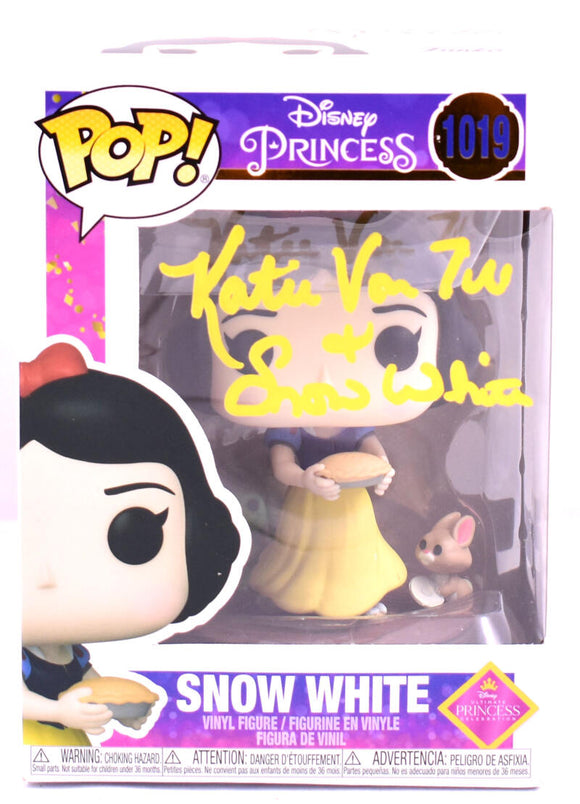 Katherine Von Till Autographed Snow White Funko Pop Figurine #1019 - Beckett W Hologram *Yellow Image 1