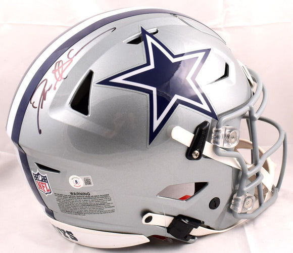 Deion Sanders Autographed Dallas Cowboys F/S Speed Flex Helmet- Beckett W Hologram *Black Image 1