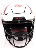 Deion Sanders Autographed Atlanta Falcons F/S Lunar Speed Flex Helmet- Beckett W Hologram *Red Image 2