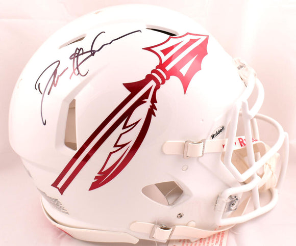 Deion Sanders Autographed Florida State Seminoles F/S White ALT Speed Authentic Helmet-Beckett W Hologram *Black Image 1