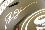 Deion Sanders Autographed San Francisco 49ers F/S Salute to Service Speed Authentic Helmet-Beckett W Hologram *Gold Image 2
