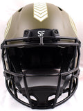 Deion Sanders Autographed San Francisco 49ers F/S Salute to Service Speed Authentic Helmet-Beckett W Hologram *Gold Image 4