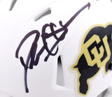 Deion Sanders Autographed Colorado Buffaloes White Speed Mini Helmet-Beckett W Hologram *Black Image 2