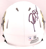 Deion Sanders Autographed Colorado Buffaloes White Speed Mini Helmet-Beckett W Hologram *Black Image 3