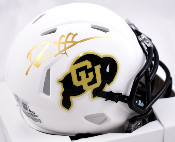Deion Sanders Autographed Colorado Buffaloes White Speed Mini Helmet-Beckett W Hologram *Gold Image 1