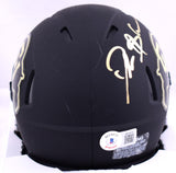 Deion Sanders Autographed Colorado Buffaloes Black Speed Mini Helmet #2-Beckett W Hologram *Gold  Image 3