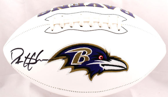 Deion Sanders Autographed Baltimore Ravens Logo Football- Beckett W Hologram *Black Image 1