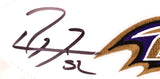 Deion Sanders Ray Lewis Autographed Baltimore Ravens Logo Football- Beckett W Hologram *Black Image 2