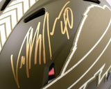 Von Miller Autographed Buffalo Bills F/S Salute To Service Speed Authentic Helmet-Beckett W Hologram *Gold Image 2