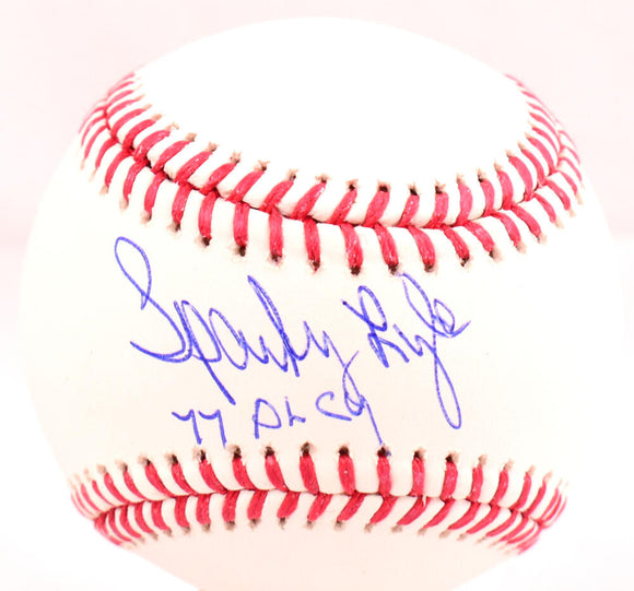 Sparky Lyle Autographed Rawlings OML Baseball w/ 77 AL CY - Beckett W Hologram *Blue Image 1
