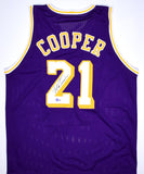 Michael Cooper Autographed Purple Pro Style Jersey-Beckett W Hologram *Black Image 1