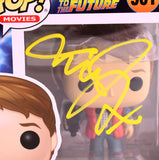Michael J. Fox Autographed Marty in Puffy Vest Funko Pop Figurine #961- JSA W *Yellow Image 2