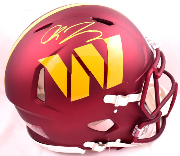 Chase Young Autographed Washington Commanders F/S Speed Authentic Helmet-Fanatics *Yellow Image 1