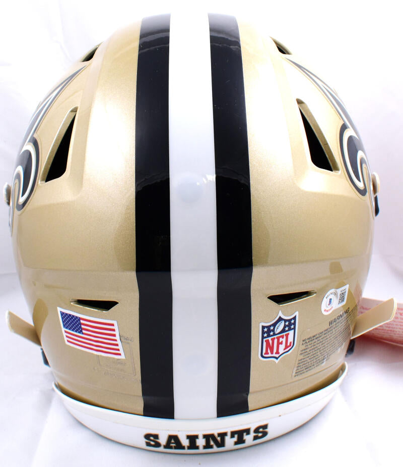 Derek Carr Signed Saints Full-Size Authentic Flash Alternate SpeedFlex  Helmet (Beckett)