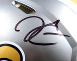 Derek Carr Autographed New Orleans Saints F/S Flash Speed Authentic Helmet-Beckett W Hologram *Black Image 2