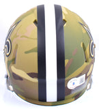 Derek Carr Autographed New Orleans Saints Camo Speed Mini Helmet-Beckett W Hologram *White Image 3