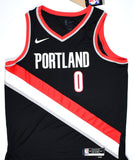 Damian Lillard Autographed Portland Trail Blazers Nike Swingman Icon Edition Jersey - Beckett W Hologram *Black Image 3