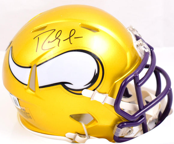 Randy Moss Autographed Minnesota Vikings Flash Speed Mini Helmet-Beckett W Hologram *Black *thin  Image 1
