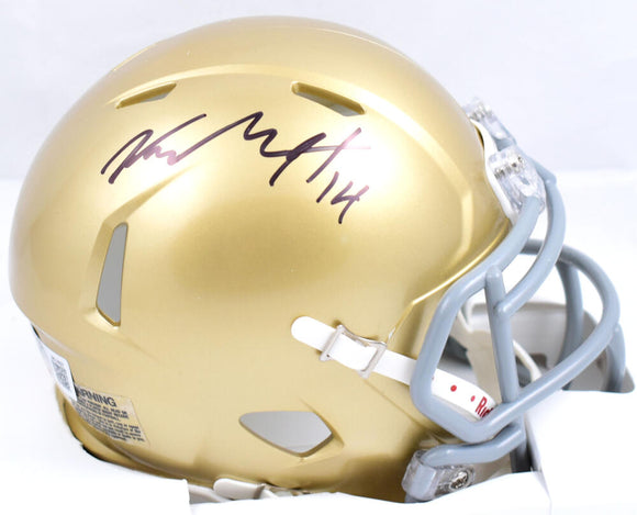 Kyle Hamilton Autographed Notre Dame Speed Mini Helmet *TOP-Beckett W Hologram *Black Image 1