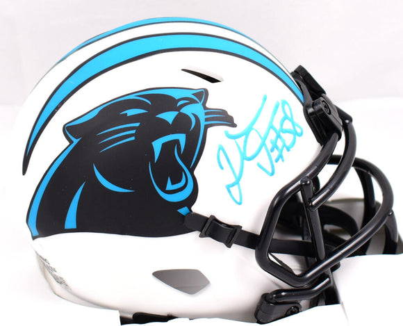 Thomas Davis Autographed Carolina Panthers Lunar Speed Mini Helmet- Prova *Teal Image 1