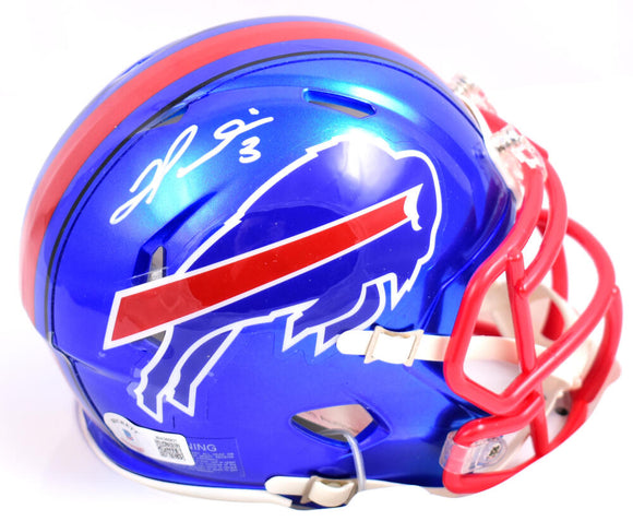 Damar Hamlin Autographed Buffalo Bills Flash Speed Mini Helmet-Beckett W Hologram *White Image 1