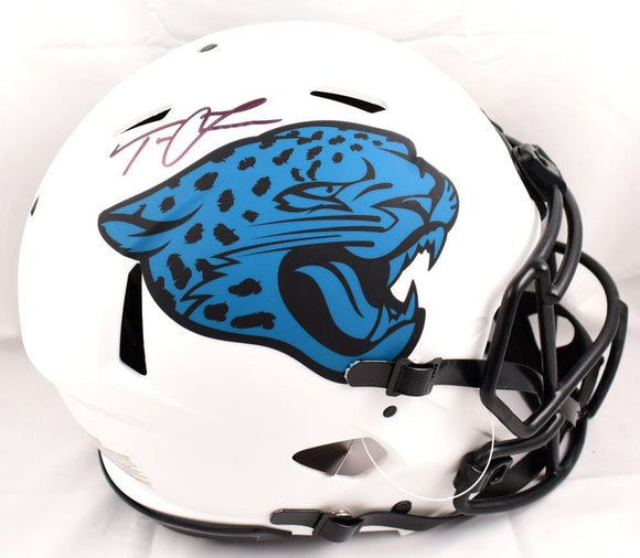 Trevor Lawrence Autographed Jacksonville Jaguars F/S Lunar Speed Authentic Helmet- Fanatics *Black Image 1
