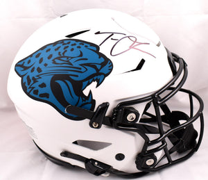 Shop Christian McCaffrey Carolina Panthers Signed Lunar Eclipse White Full  Size Replica Speed Helmet