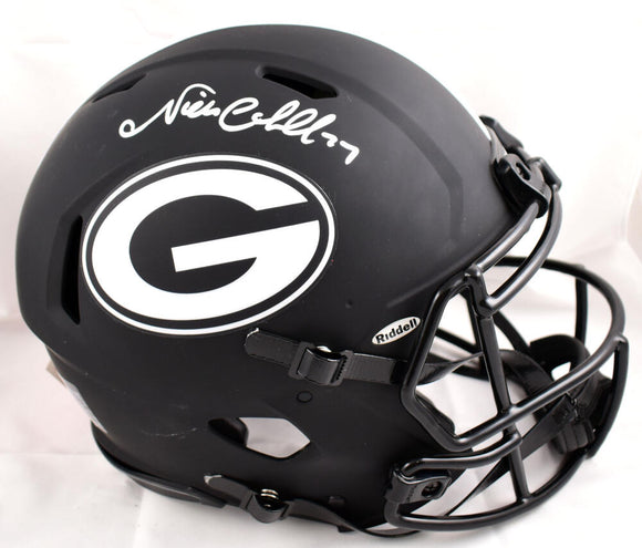 Nick Chubb Autographed Georgia Bulldogs F/S Eclipse Speed Authentic Helmet-Beckett W Hologram *Silver Image 1