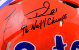 Fred Taylor Autographed Florida Gators F/S Speed Authentic Helmet w/Natl Champs- Beckett W Hologram *Black Image 2