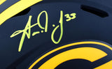 Aaron Jones Autographed Green Bay Packers F/S Eclipse Speed Authentic Helmet-Beckett W Hologram *Yellow Image 2