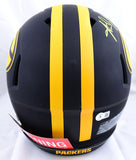 Aaron Jones Autographed Green Bay Packers F/S Eclipse Speed Authentic Helmet-Beckett W Hologram *Yellow Image 3