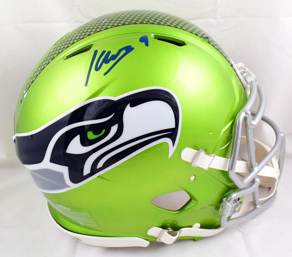 Kenneth Walker III Autographed Seattle Seahawks F/S Flash Speed Authentic Helmet-Beckett W Hologram *Blue Image 1