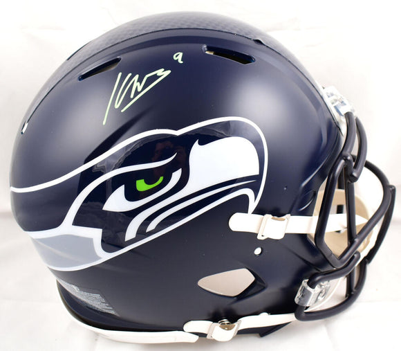 Kenneth Walker III Autographed Seattle Seahawks F/S Speed Authentic Helmet-Beckett W Hologram *Green  Image 1