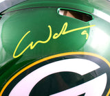 Christian Watson Autographed Green Bay Packers F/S Flash Speed Authentic Helmet-Beckett W Hologram *Yellow Image 2