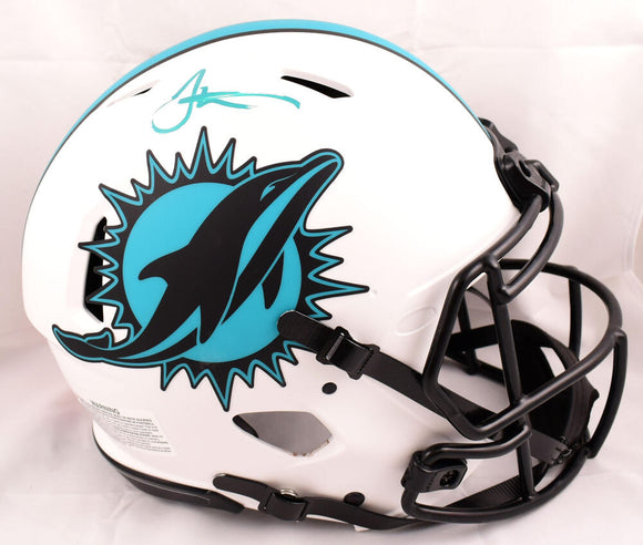 Tyreek Hill Autographed Miami Dolphins F/S Lunar Speed Authentic Helmet-Beckett W Hologram *Teal Image 1