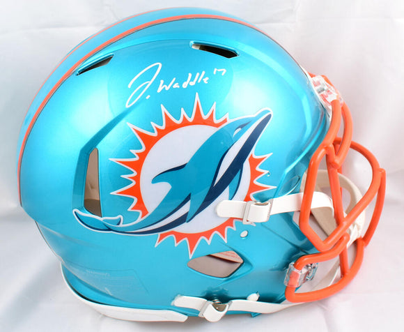Jaylen Waddle Autographed Miami Dolphins F/S Flash Speed Authentic Helmet-Fanatics *White Image 1