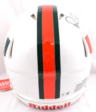Michael Irvin Autographed Miami Hurricanes F/S Speed Authentic Helmet-Beckett W Hologram *Black Image 3