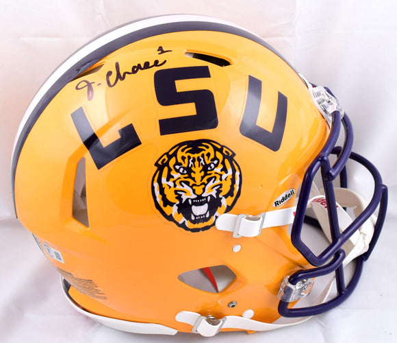 Ja'Marr Chase Autographed LSU Tigers F/S Speed Authentic Helmet-Beckett W Hologram *Black Image 1