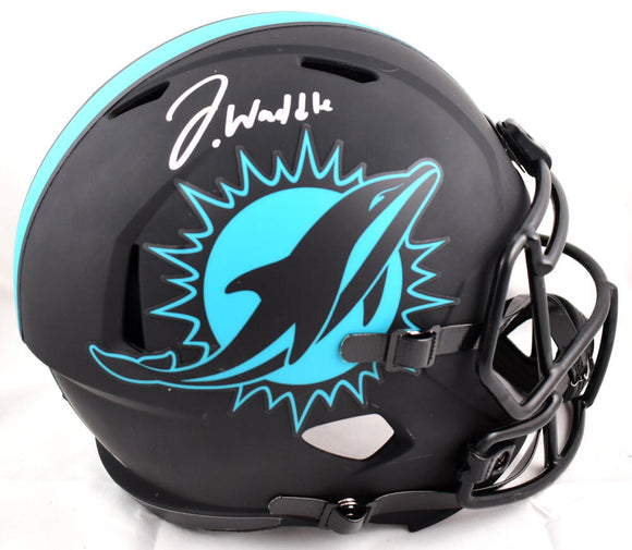 Jaylen Waddle Autographed Miami Dolphins F/S Eclipse Speed Helmet- Fanatics *Silver Image 1