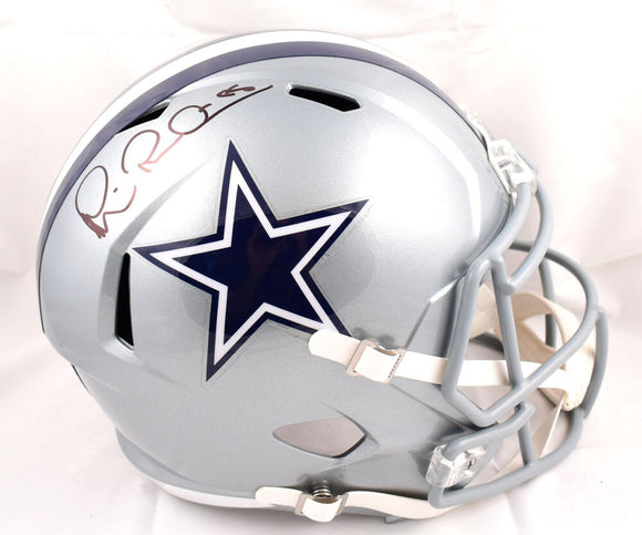 Michael Irvin Autographed Cowboys F/S Speed Helmet-Beckett W Hologram *Black *Back Image 1