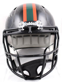 Ray Lewis Autographed Miami Hurricanes F/S Black Nights Speed Helmet-Beckett W Hologram *Silver Image 4