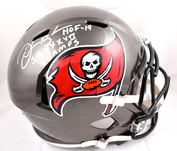 Derrick Brooks Autographed Tampa Bay Buccaneers F/S Speed Helmet w/HOF SB Champs - Beckett W Hologram *White Image 1