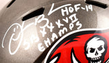 Derrick Brooks Autographed Tampa Bay Buccaneers F/S Speed Helmet w/HOF SB Champs - Beckett W Hologram *White Image 2
