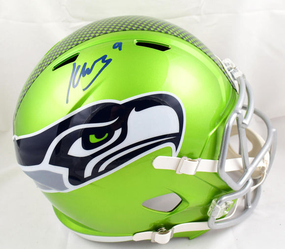 Kenneth Walker III Autographed Seattle Seahawks F/S Flash Speed Helmet-Beckett W Hologram *Blue Image 1