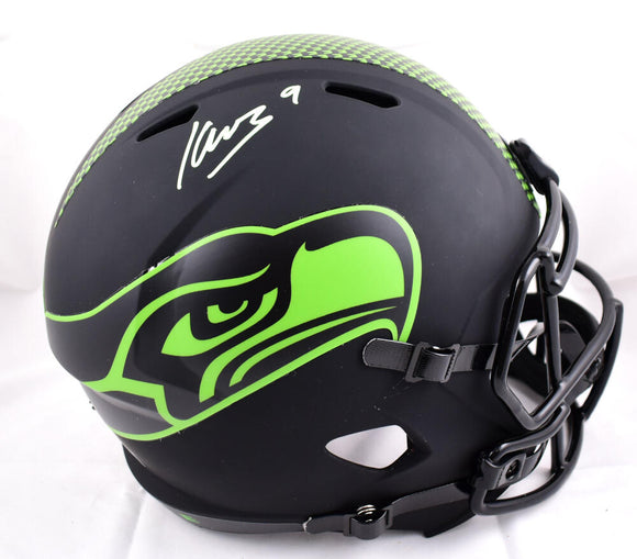 Kenneth Walker III Autographed Seattle Seahawks F/S Eclipse Speed Helmet-Beckett W Hologram *Green Image 1