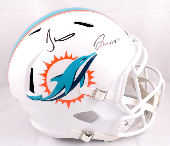 Jaylen Waddle Autographed Miami Dolphins Speed Mini Helmet-Fanatics *Black