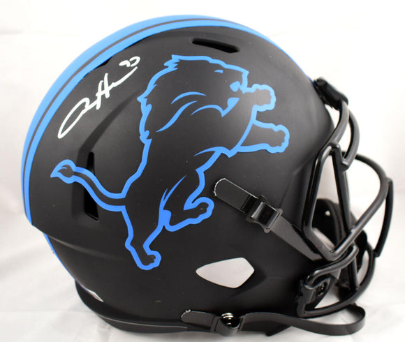Aidan Hutchinson Autographed Detroit Lions F/S Eclipse Speed Helmet-Beckett W Hologram *Silver Image 1