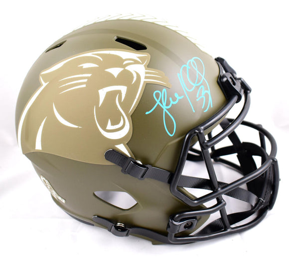 Luke Kuechly Autographed Carolina Panthers F/S Salute to Service Speed Helmet-Beckett W Hologram *Blue Image 1